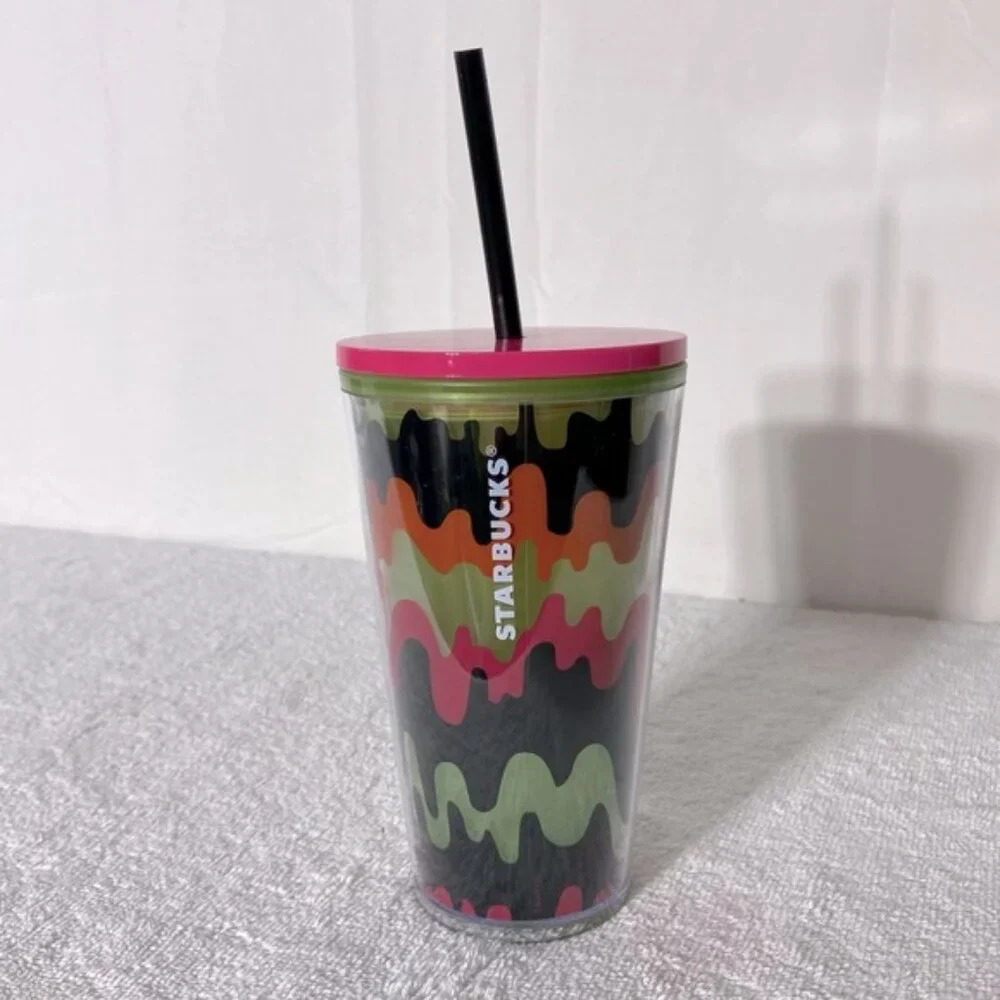 Starbucks Fall  2023 Halloween Limited Edition Drippy Wave Swirl Grande Tumbler